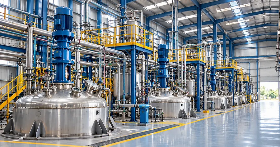 Resin reactor hall at the Crest plant
